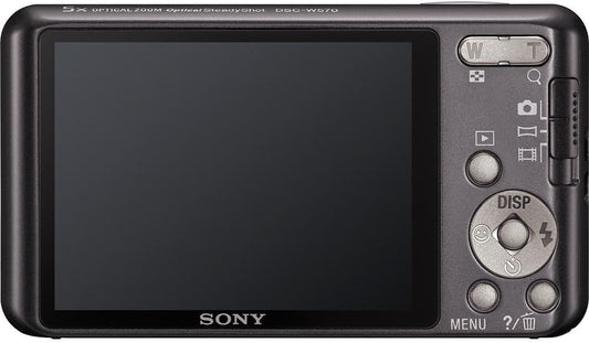 Sony Cyber‑shot DSC‑W570 16.1MP Camera – 5x Zeiss Zoom, Slim Design, HD Video