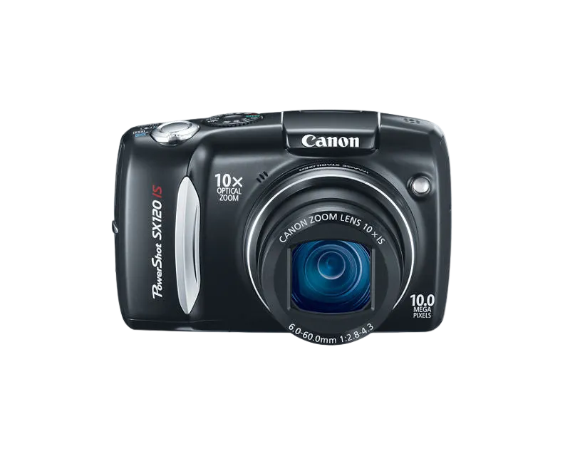 Canon PowerShot SX120 IS 10MP Camera – 10× Zoom, Optical Image Stabilization, AA Battery Powered