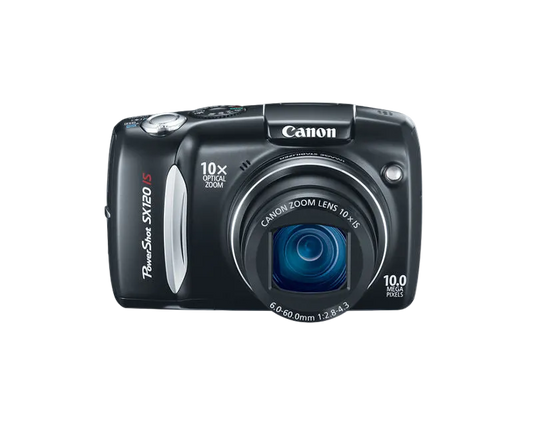 Canon PowerShot SX120 IS 10MP Camera – 10× Zoom, Optical Image Stabilization, AA Battery Powered