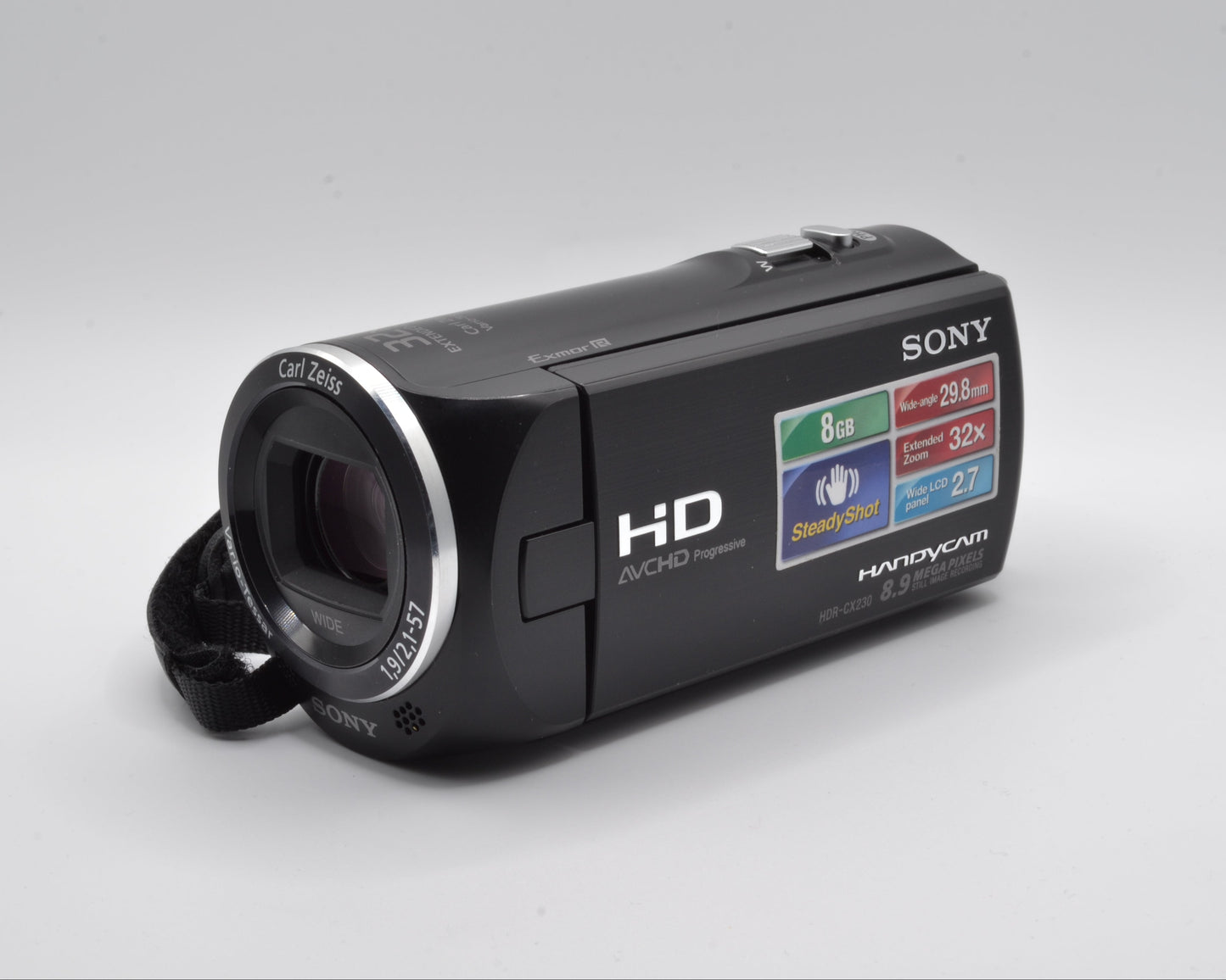 Sony HDR‑CX230 Handycam – Full HD 1080p Camcorder, 27× Optical Zoom, 8GB Memory