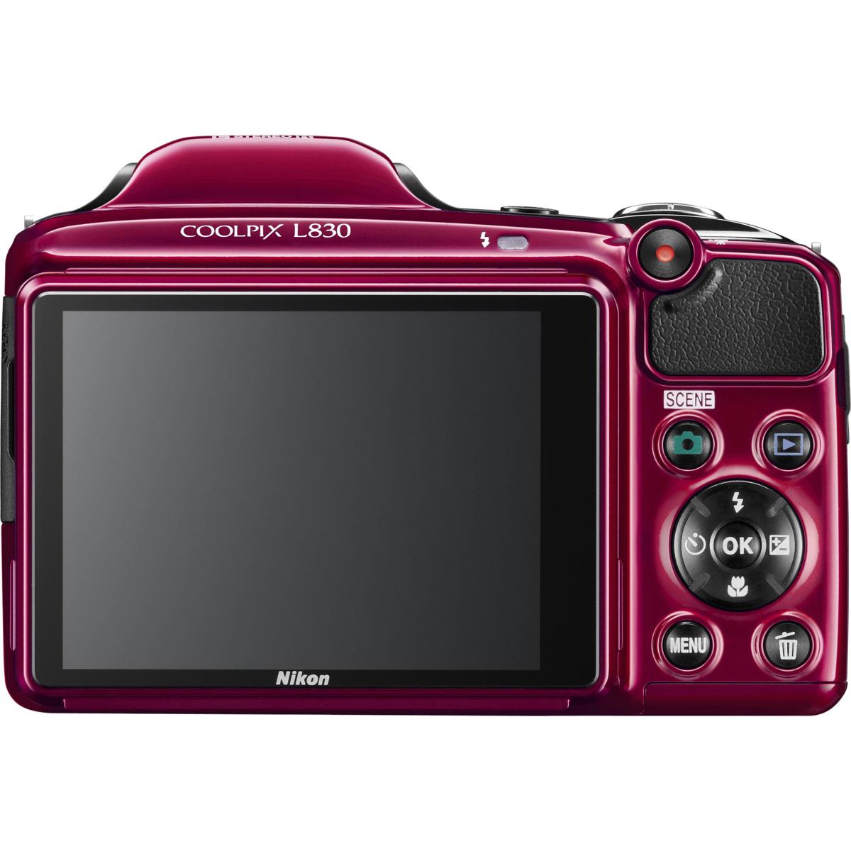 Nikon Coolpix L830 16MP Bridge Camera – 34x Zoom, Tilting LCD, Full HD Video